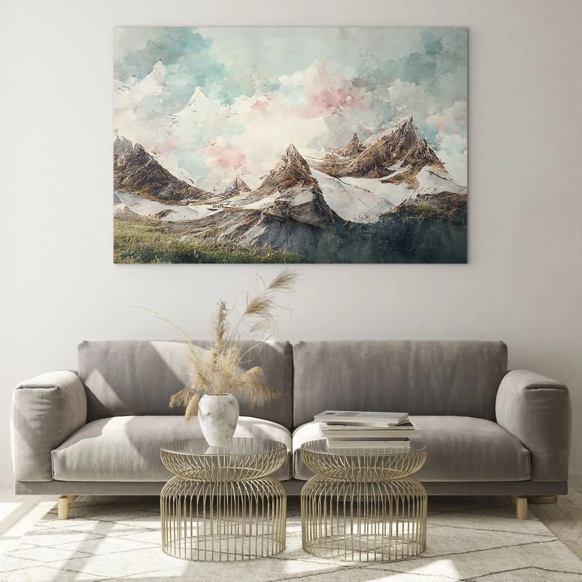 Üveg kép - Sziklás pengék - 120x80 cm