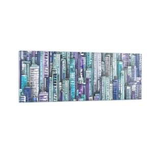 Üveg kép - Kikékült az égtől - 140x50 cm