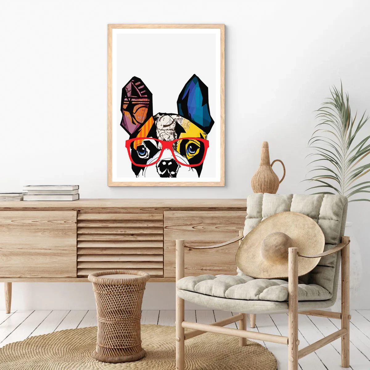 Poszter világos tölgy keretben - Értelmiségi - 61x91 cm