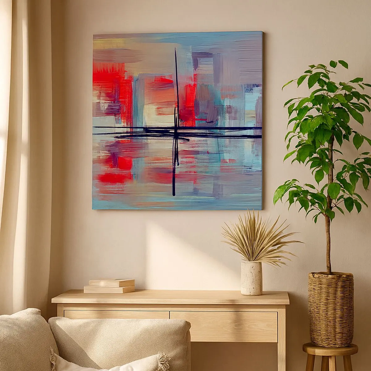 Vászonkép - Tájkép egy ismeretlen dimenzióban - 30x30 cm