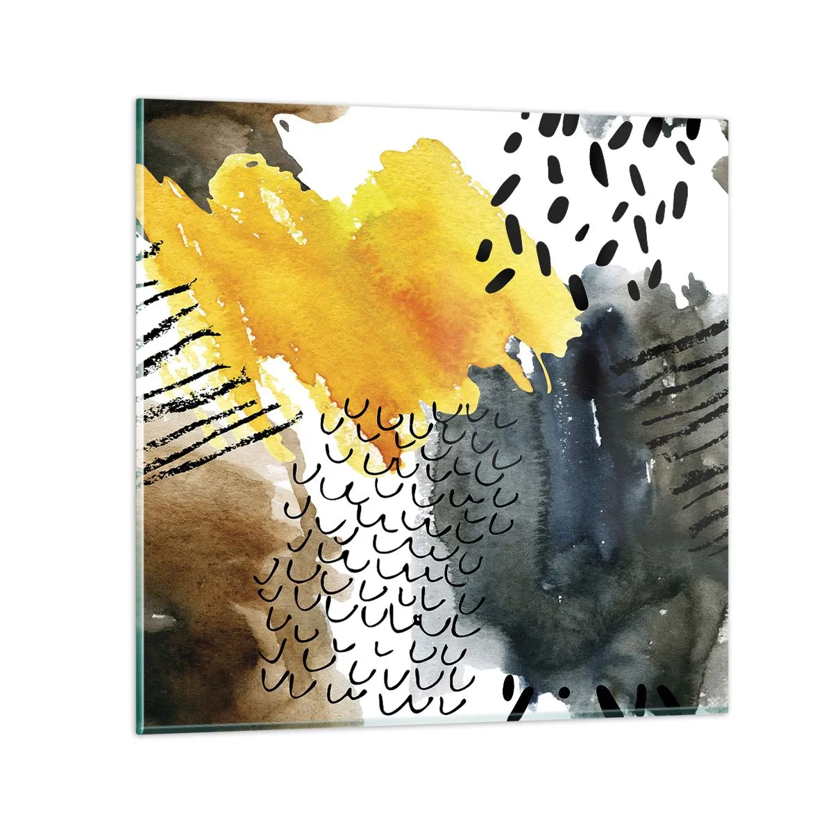 Üveg kép - Az elemek találkozása - 50x50 cm