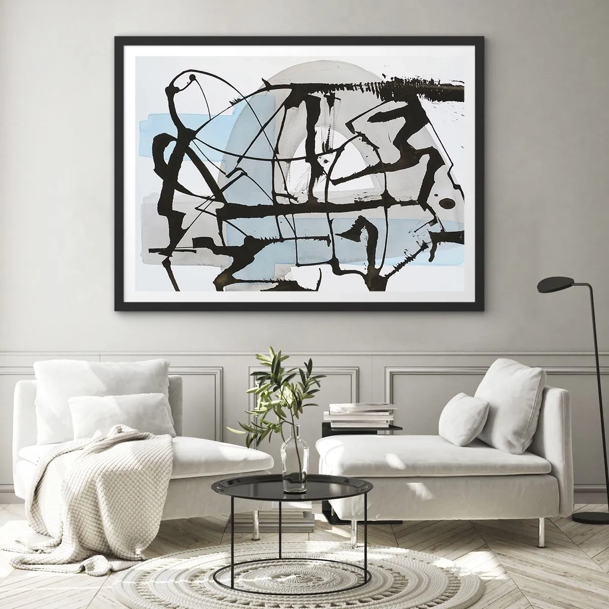 Poszter fehér keretben - Mindennek ellenére kék - 91x61 cm