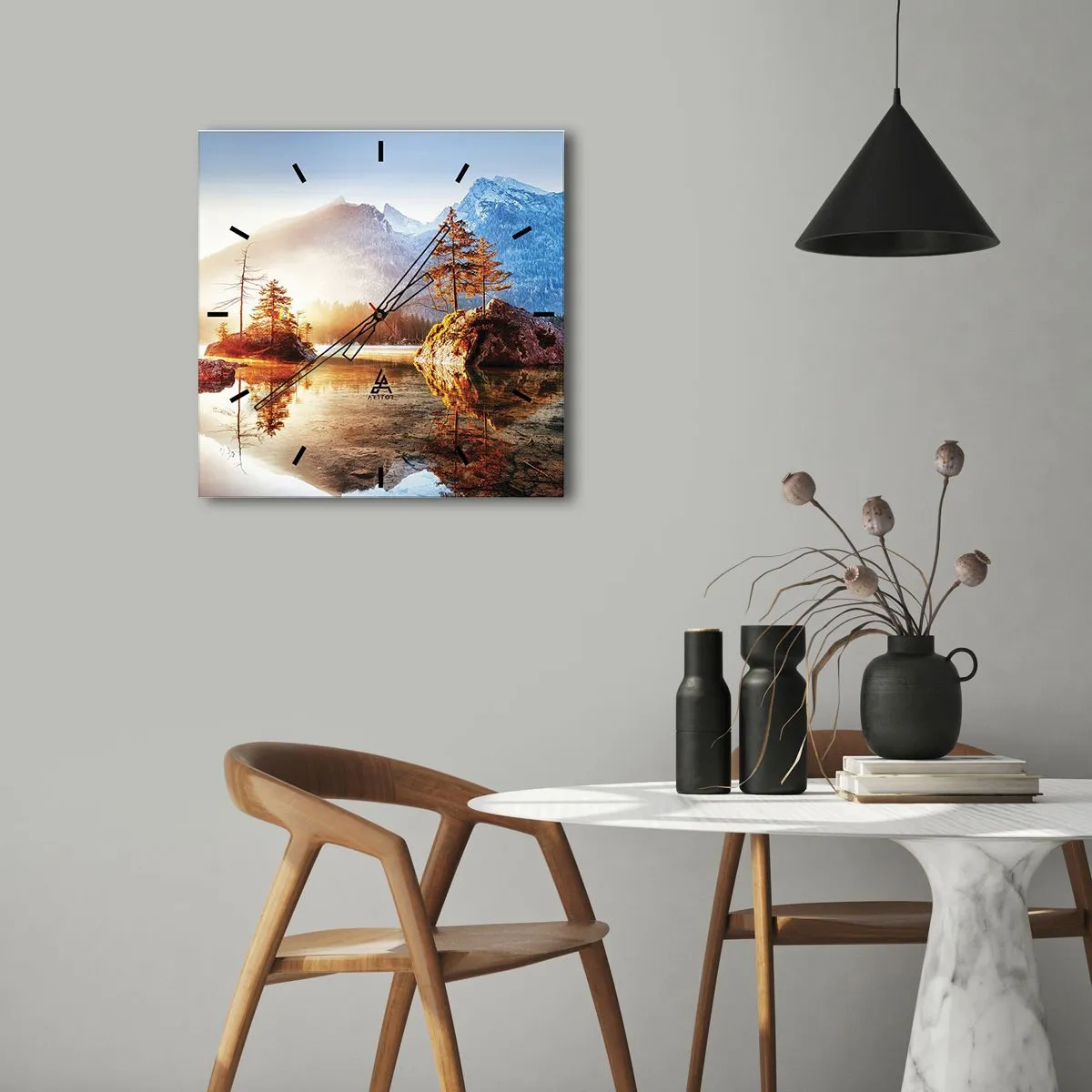 Falióra, Óra - A természet új fényben - 30x30 cm