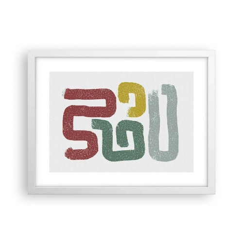 Poszter fekete keretben - Egy ismeretlen nyelven - 40x30 cm