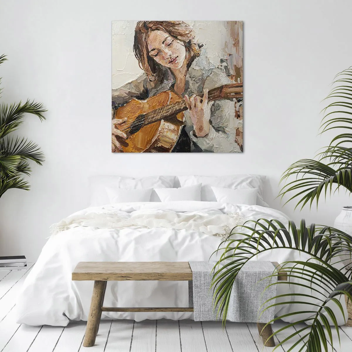 Vászonkép - Koncert gitárra és egy lány szívére - 40x40 cm