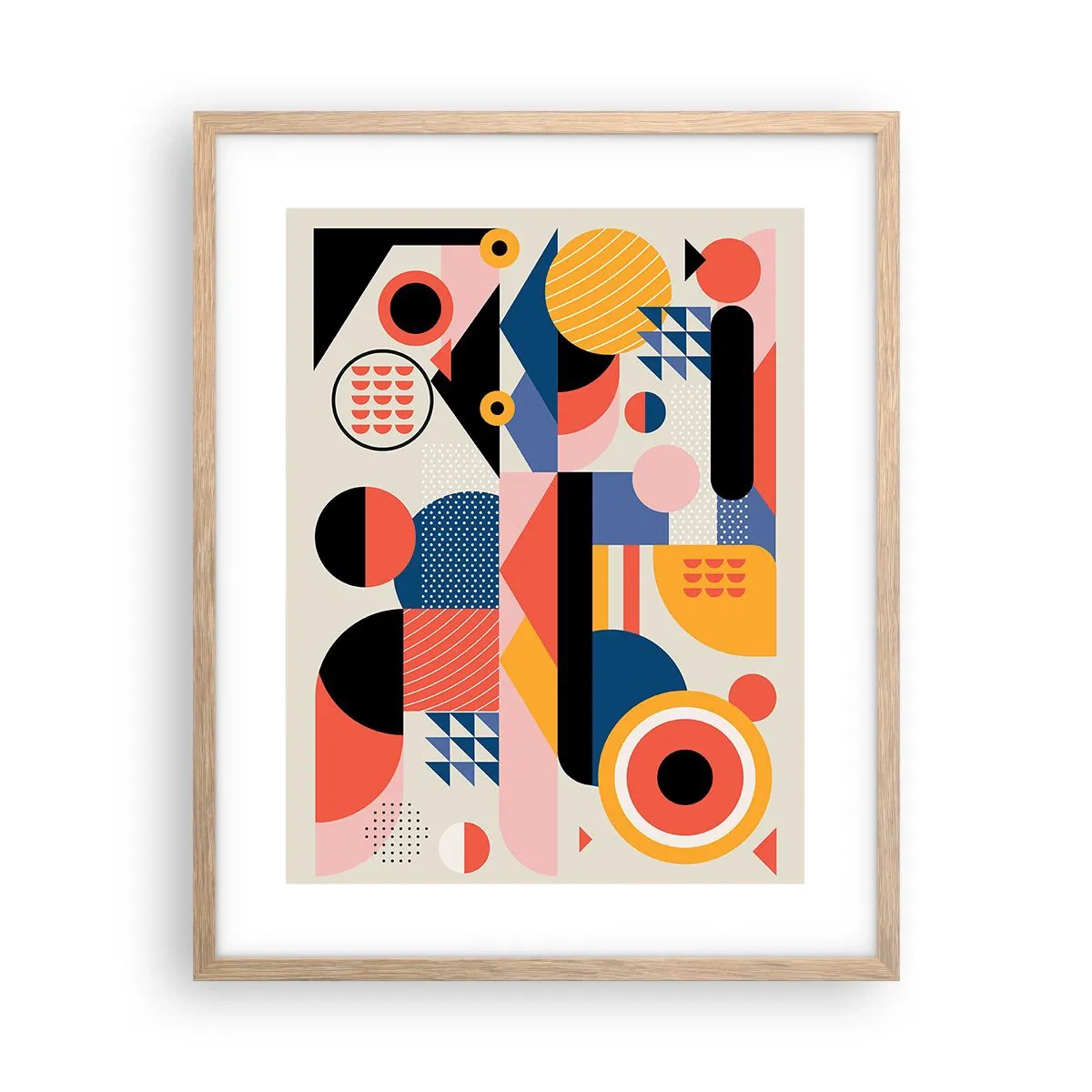 Poszter világos tölgy keretben - Összetétel: játszadozzunk - 40x50 cm