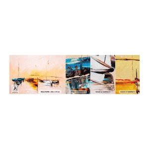 Fotótapéta Minta Premium Canvas - Egy este a kikötőben - Csónakok, Vitorlások, Darab - 100x30 cm