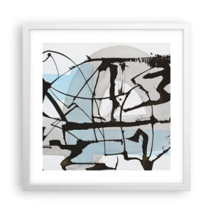 Poszter fekete keretben - Mindennek ellenére kék - 40x40 cm