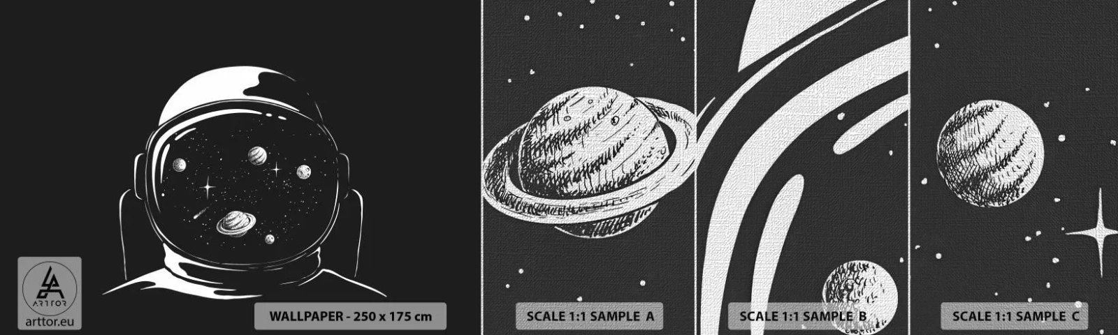Fotótapéta Minta Premium Canvas - Szép kilátás - Űrhajós, Világegyetem, Világegyetem - 100x30 cm