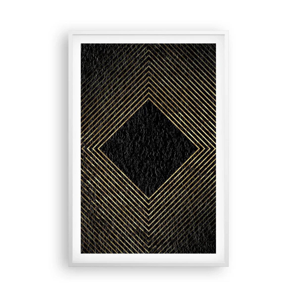 Poszter fekete keretben - Geometria glamour stílusban - 61x91 cm