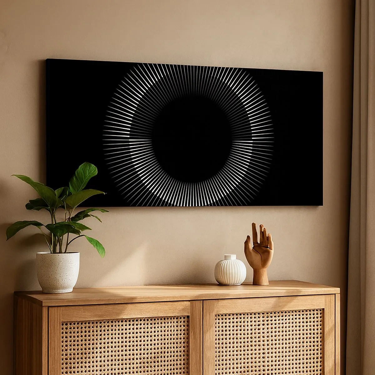 Vászonkép - Fekete Nap - 100x40 cm