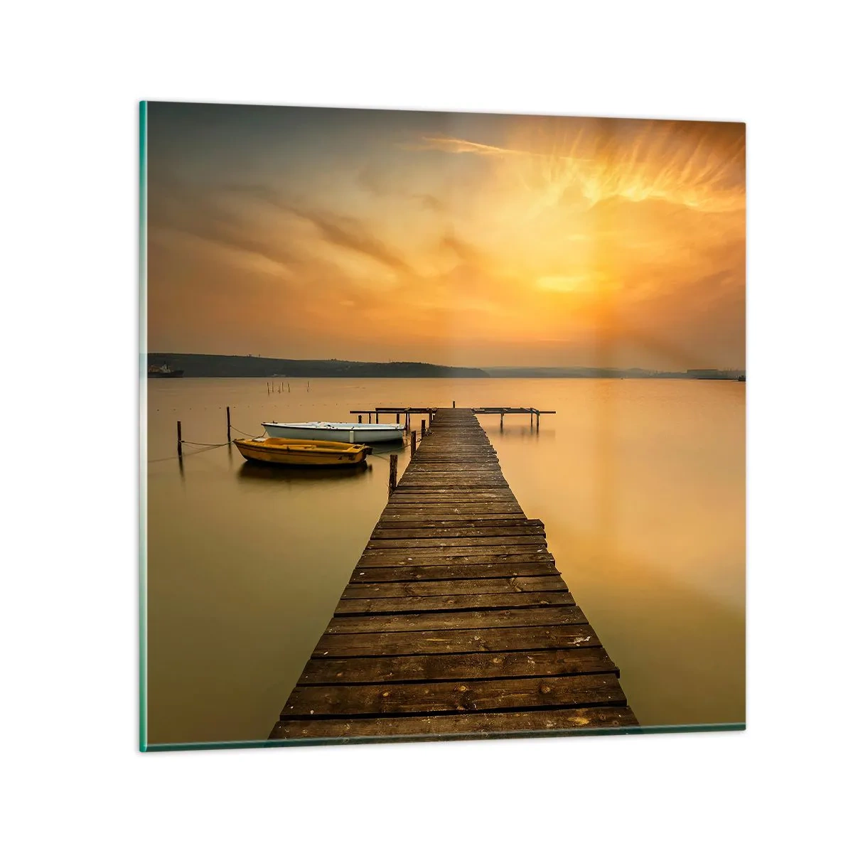 Üveg kép - Megnyitom neked az arany eget - 40x40 cm