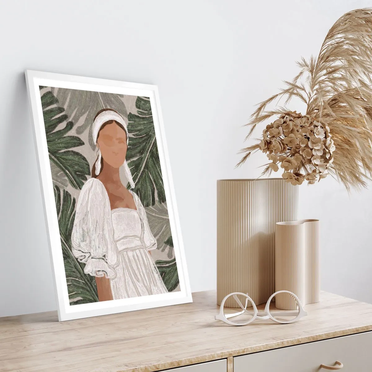 Poszter fekete keretben - Egzotikus portré - 30x40 cm