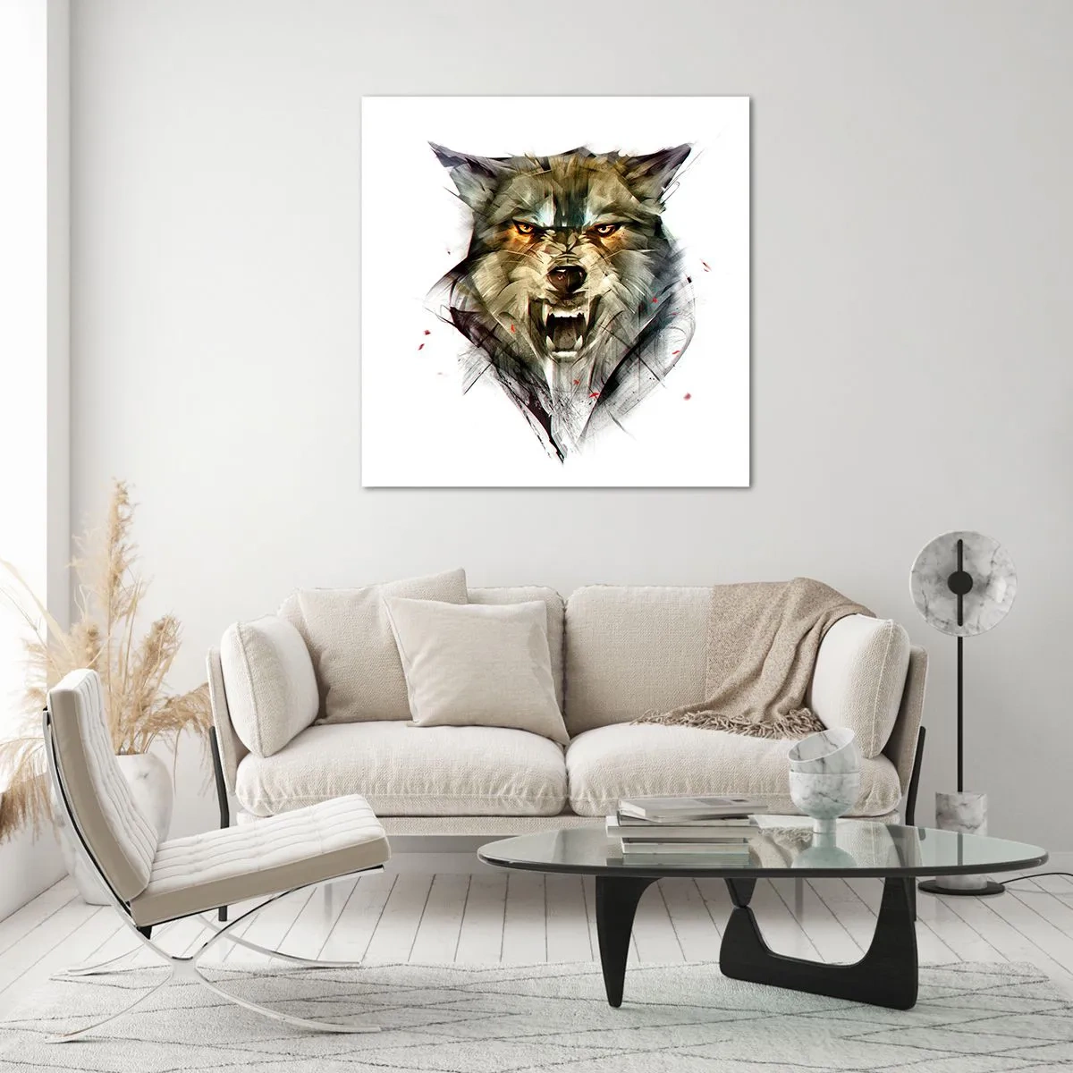 Üveg kép - Egy lépést sem! - 40x40 cm