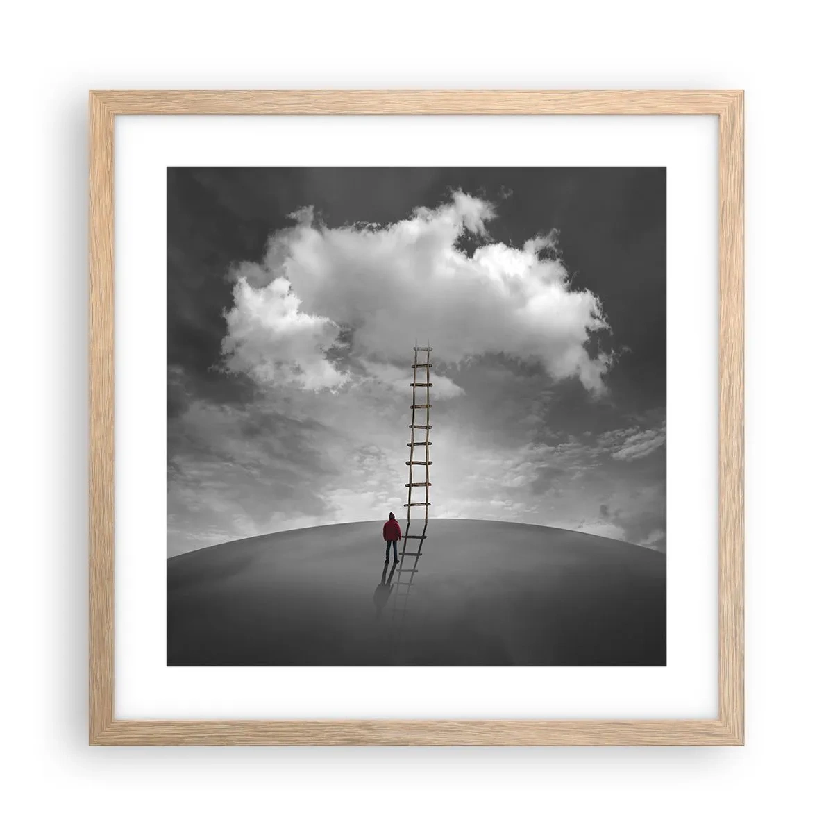 Poszter világos tölgy keretben - Minden lehetséges - 40x40 cm