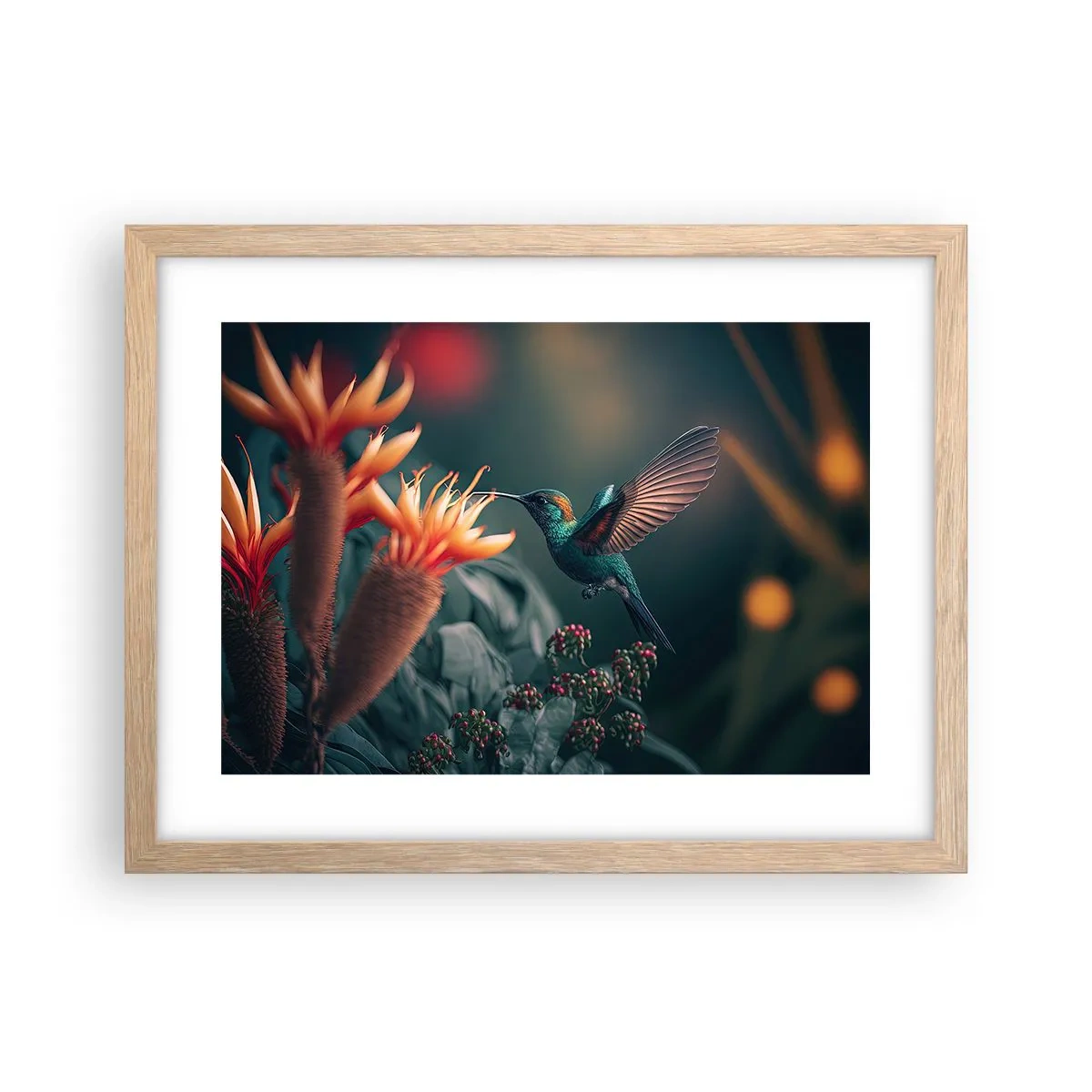 Poszter világos tölgy keretben - Egy igazán színes élet - 40x30 cm