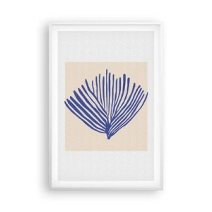 Poszter fekete keretben - Kék legyező - 61x91 cm