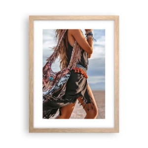 Poszter világos tölgy keretben - Sámán párja - 30x40 cm