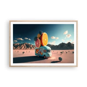 Poszter világos tölgy keretben - A nyaralás íze - 91x61 cm