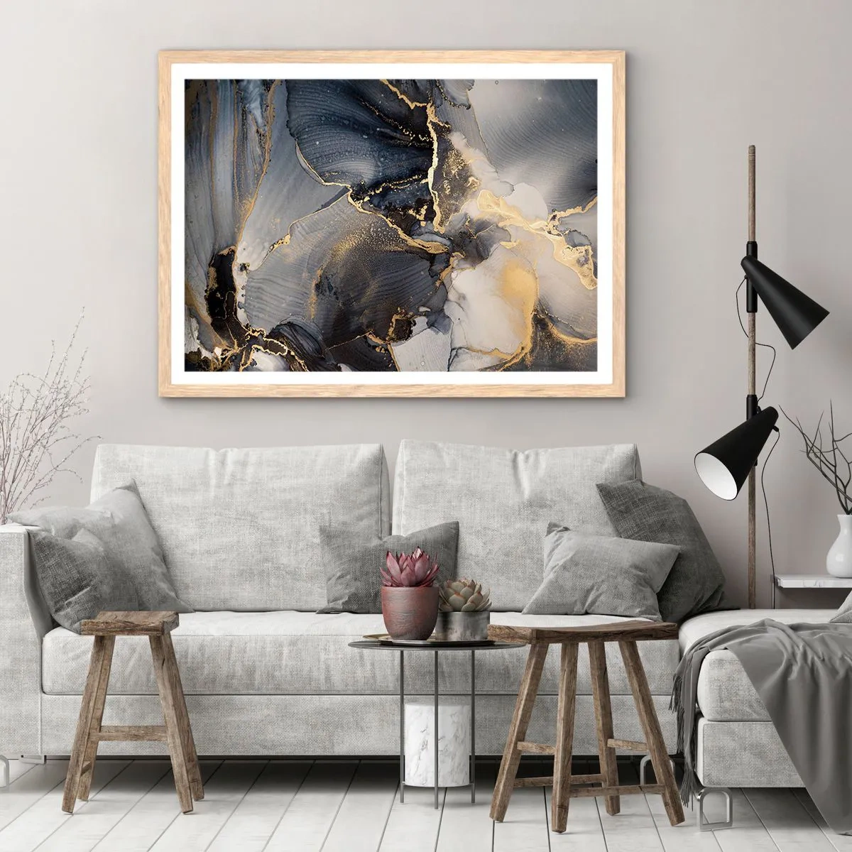 Poszter világos tölgy keretben - Egy kő élete - 91x61 cm