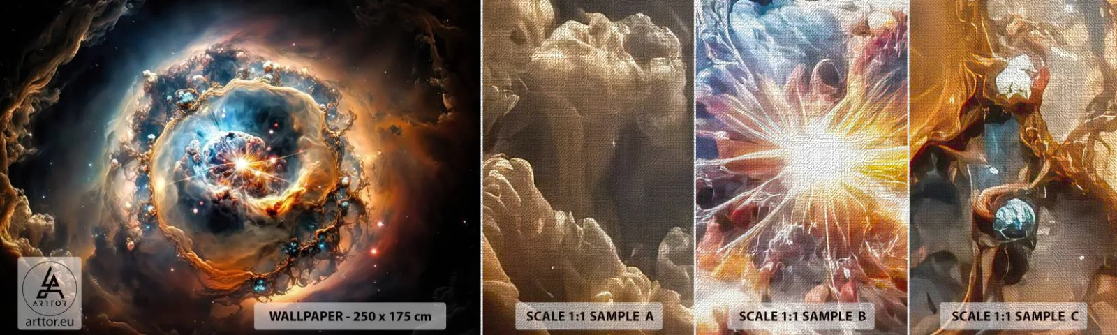 Fotótapéta Minta Premium Canvas - Kezdet - Világegyetem, Világegyetem, Galaxy - 100x30 cm