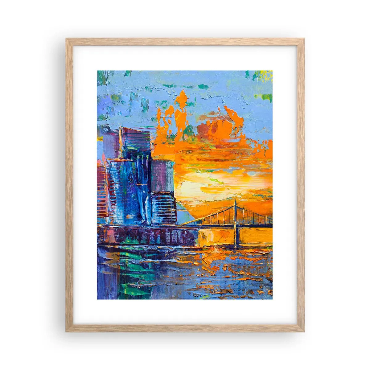 Poszter világos tölgy keretben - Kultúra és természet - 40x50 cm