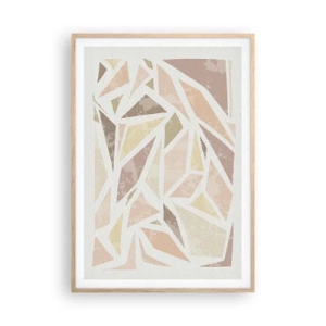 Poszter világos tölgy keretben - Üvegfestmény kompozíció - 70x100 cm