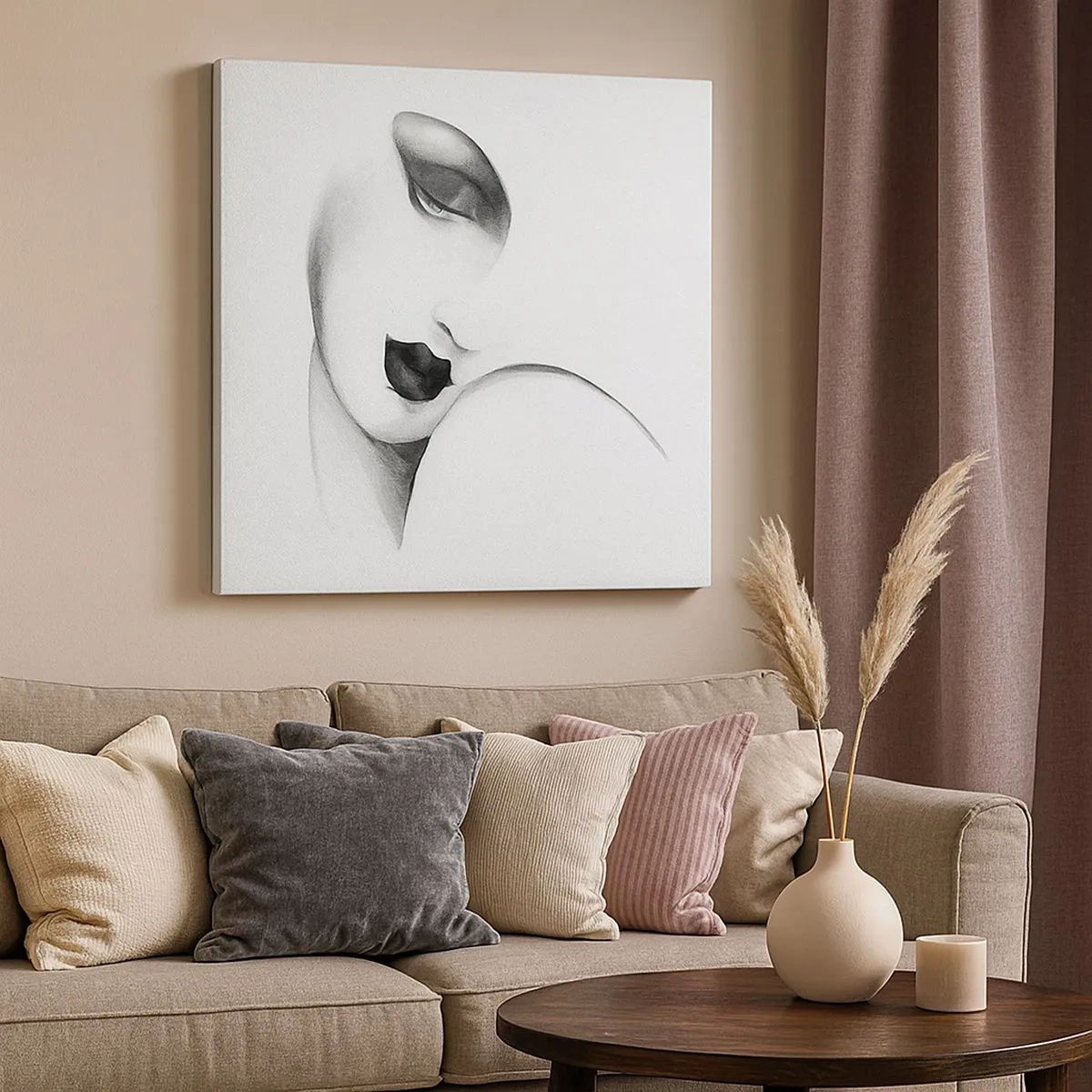 Vászonkép - Łempicka stílusában - 30x30 cm