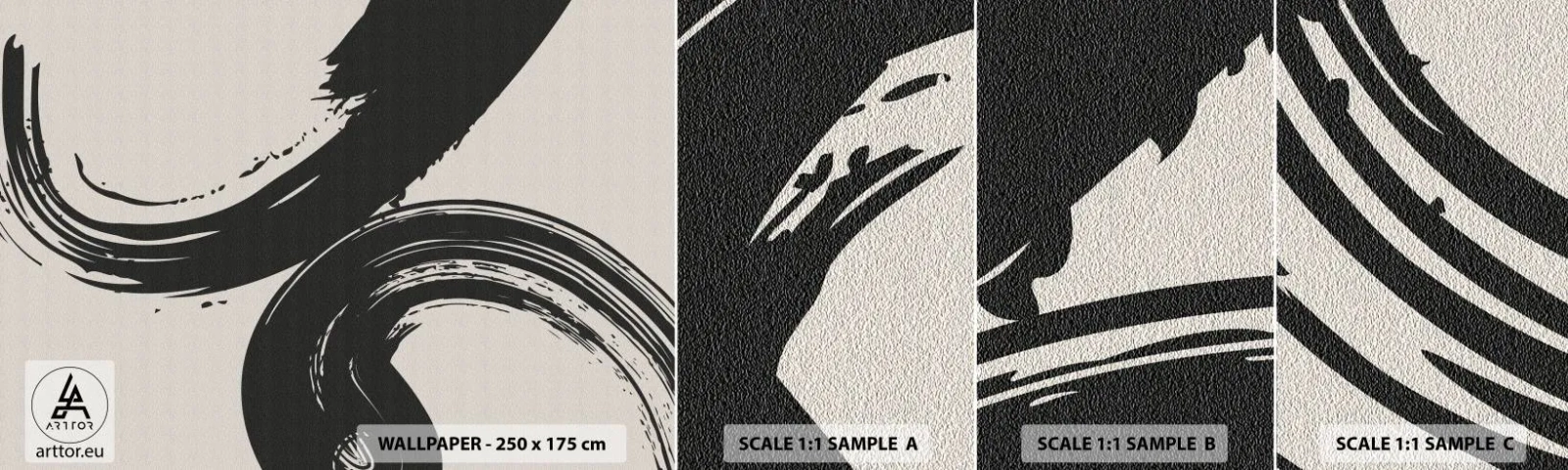 Fotótapéta Minta Standard Eco - Söprő és körkörös - Darab, Kefe, Minimalizmus - 100x30 cm
