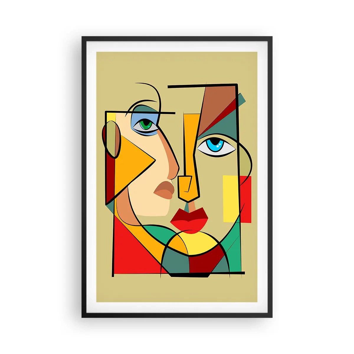 Poszter fehér keretben - Egy összeillő pár - 61x91 cm