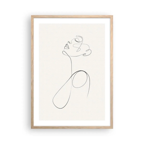 Poszter világos tölgy keretben - Álmokban hurkolt - 50x70 cm