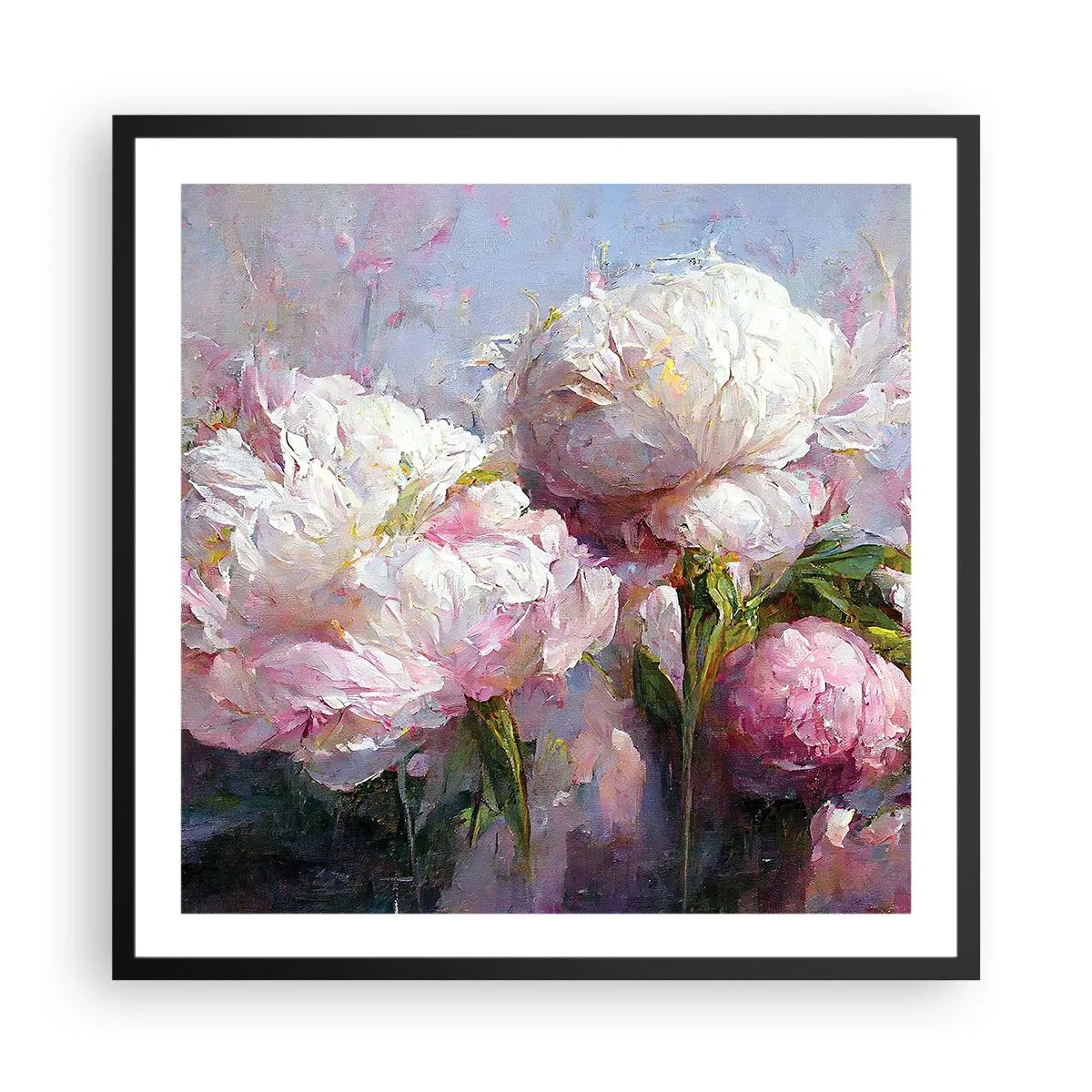 Poszter fehér keretben - Egy csokor, mely csordultig van élettel - 60x60 cm