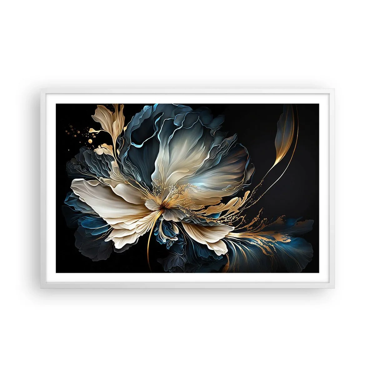 Poszter fekete keretben - Mesebeli páfrányvirág - 91x61 cm