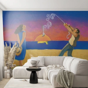 Fotótapéta Premium Sand - Több, mint egy csillag az égből - Absztrakció, Nő és Férfi, Festmény - 100x70 cm