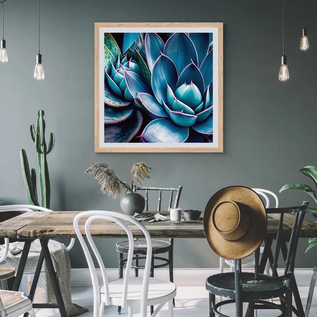 Poszter világos tölgy keretben - Életerő - 60x60 cm