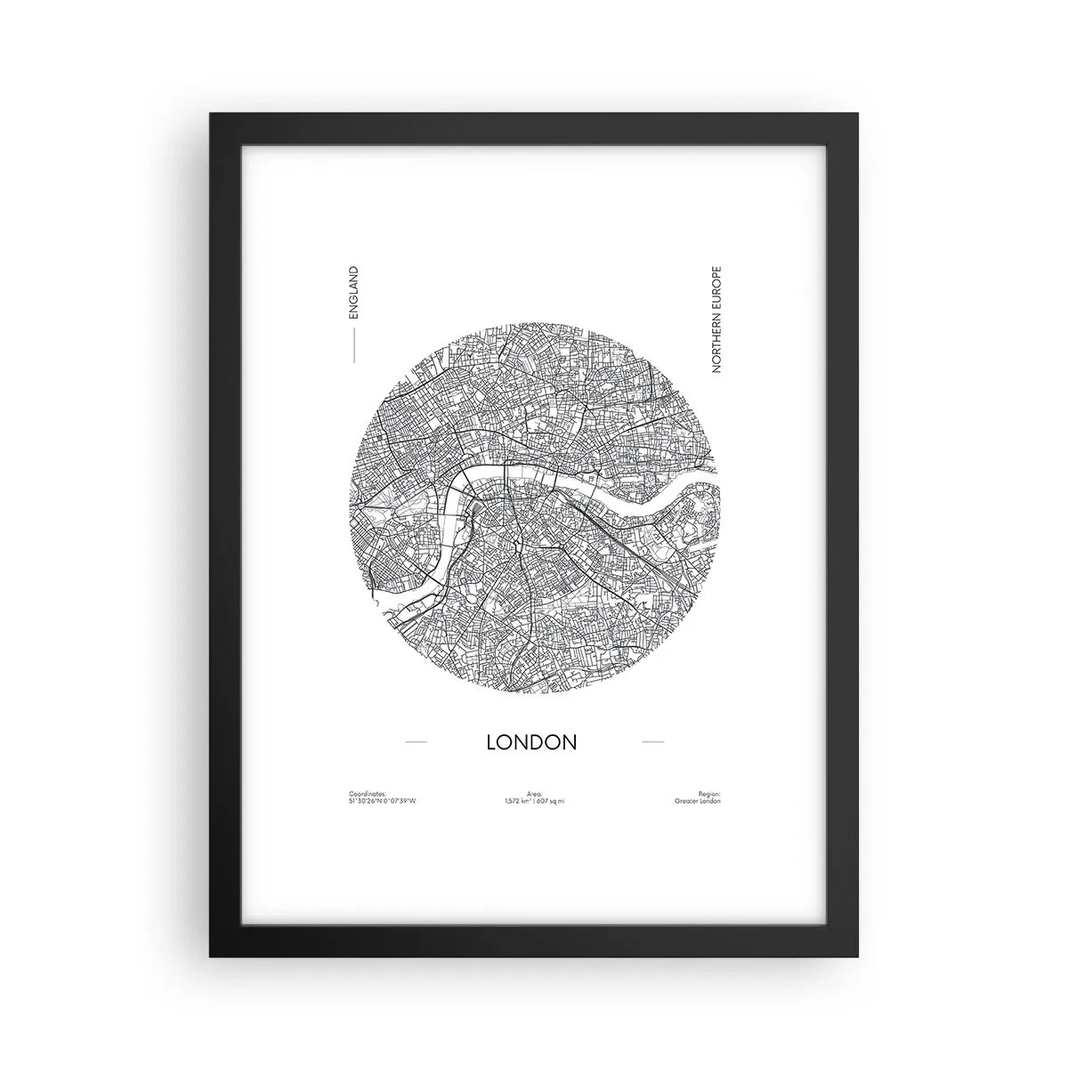 Poszter fehér keretben - London anatómiája - 30x40 cm