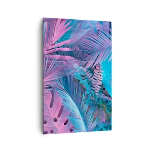 Vászonkép - Trópusok rózsaszínben és kékben  - 80x120 cm