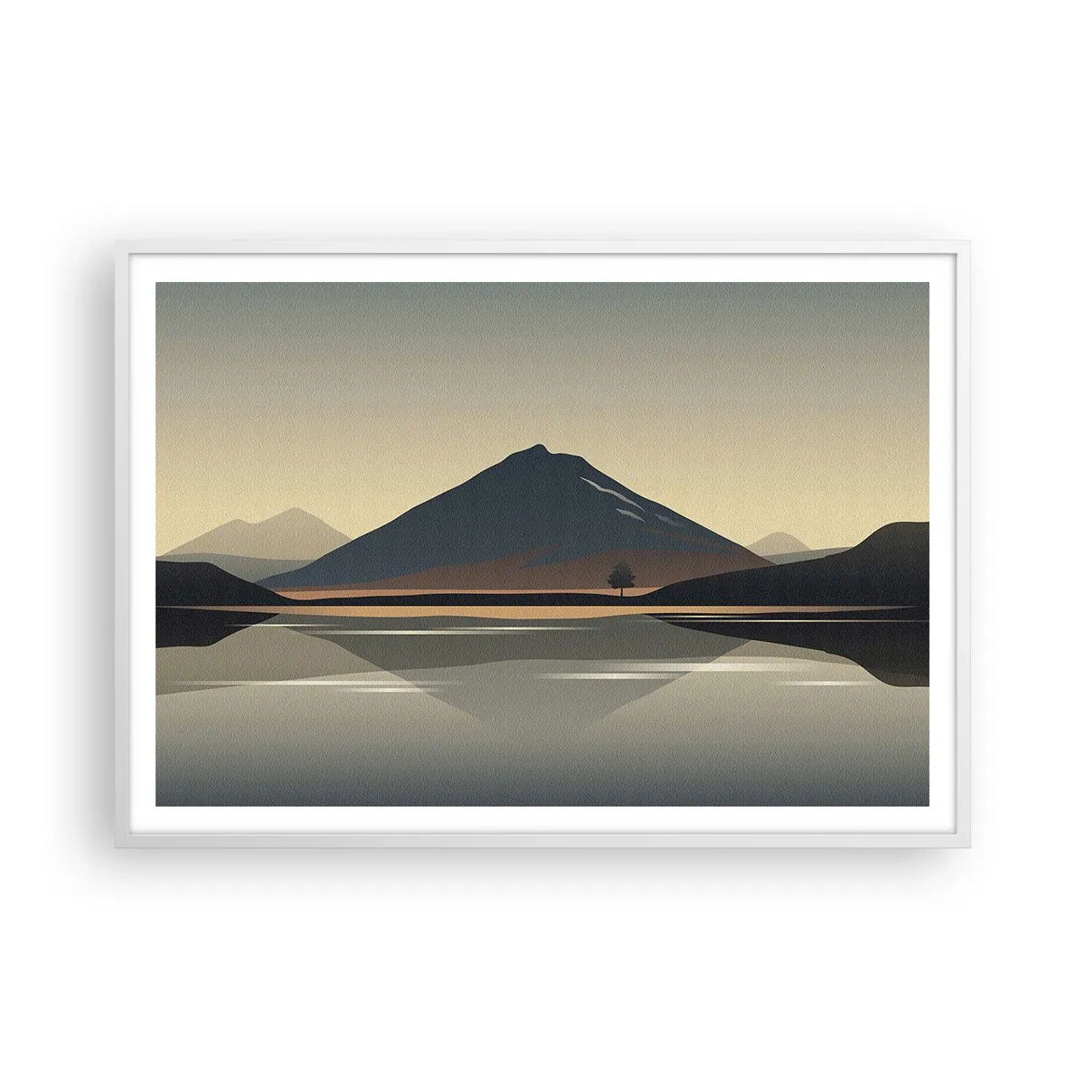 Poszter fekete keretben - Tükörreflexió - 100x70 cm