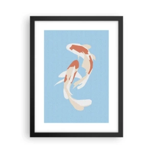 Poszter fehér keretben - Spontán szinkronúszás - 30x40 cm