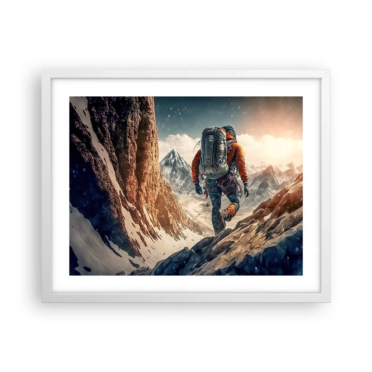 Poszter fekete keretben - Magányos harcos - 50x40 cm