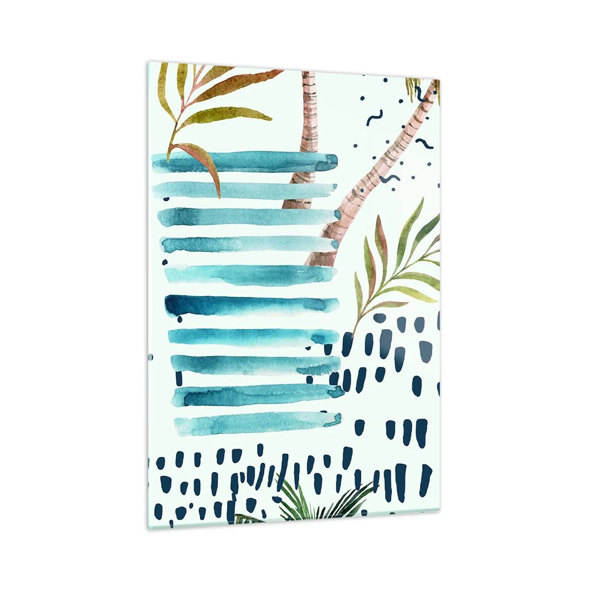 Üveg kép - Nyaralás pálmafák alatt - 50x70 cm