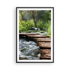 Poszter fehér keretben - A habzó zuhatag felett - 61x91 cm