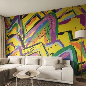 Fotótapéta Standard Eco - Az örömében sikít - Absztrakció, Darab, Festmény - 400x280 cm