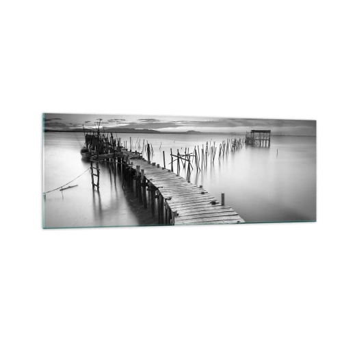 Üveg kép - Egy elfeledett part békéje - 140x50 cm