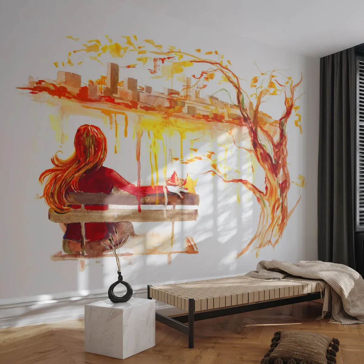 Fotótapéta Standard Eco - Egy pillanatnyi elmélkedés - Tájkép, Város, Építészet - 250x175 cm