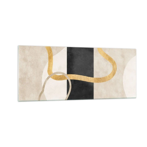Üveg kép - Hurkolt formák - 100x40 cm