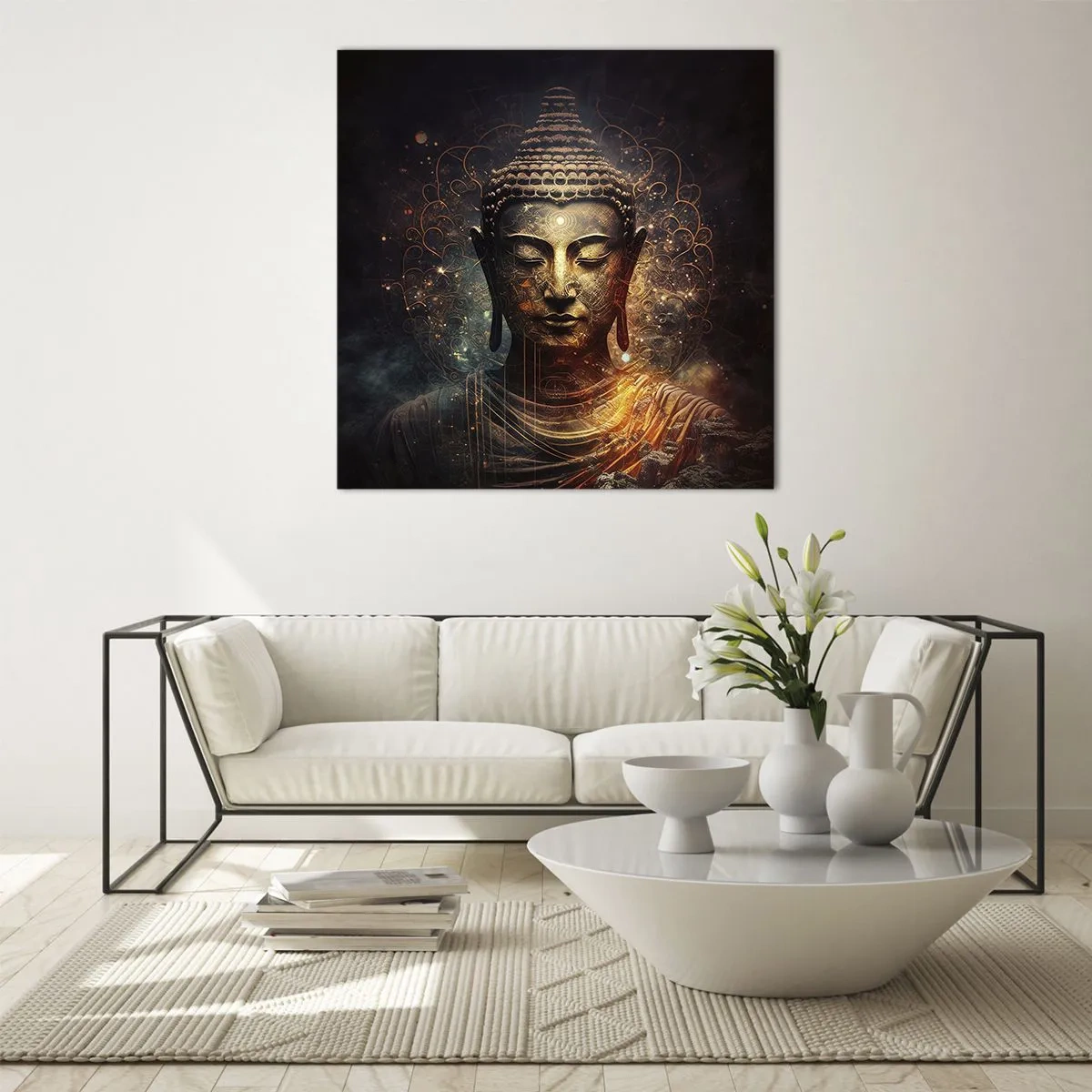 Üveg kép - Spirituális egyensúly - 30x30 cm