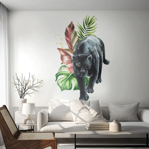 Fotótapéta Premium Canvas - A szív vadsága - Fekete párduc, Állatok, Természet - 300x210 cm