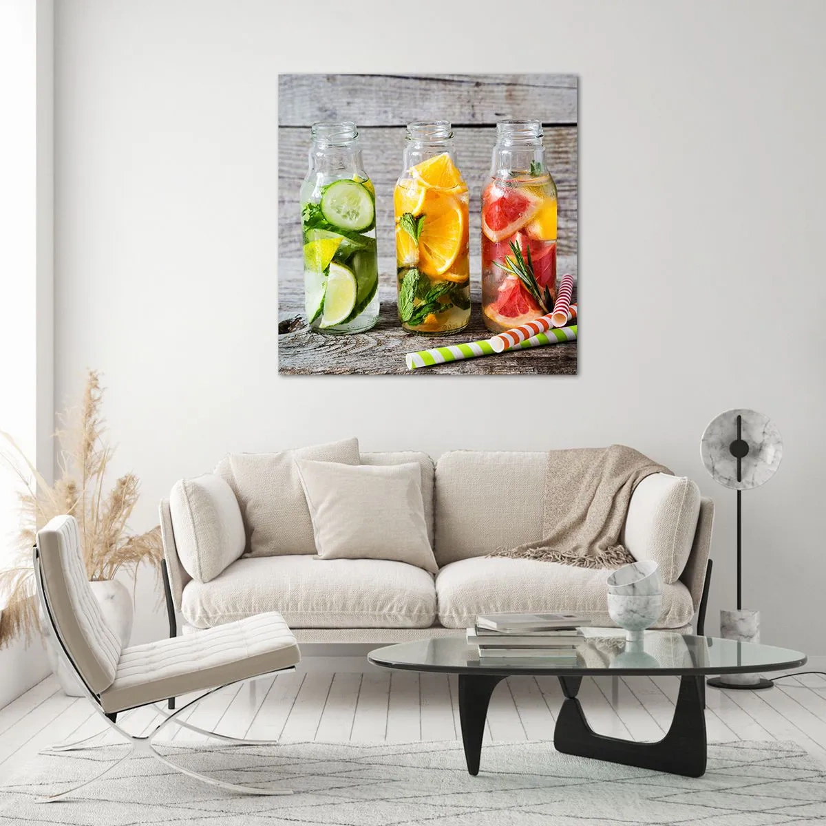 Üveg kép - Természeténél fogva egészséges - 40x40 cm