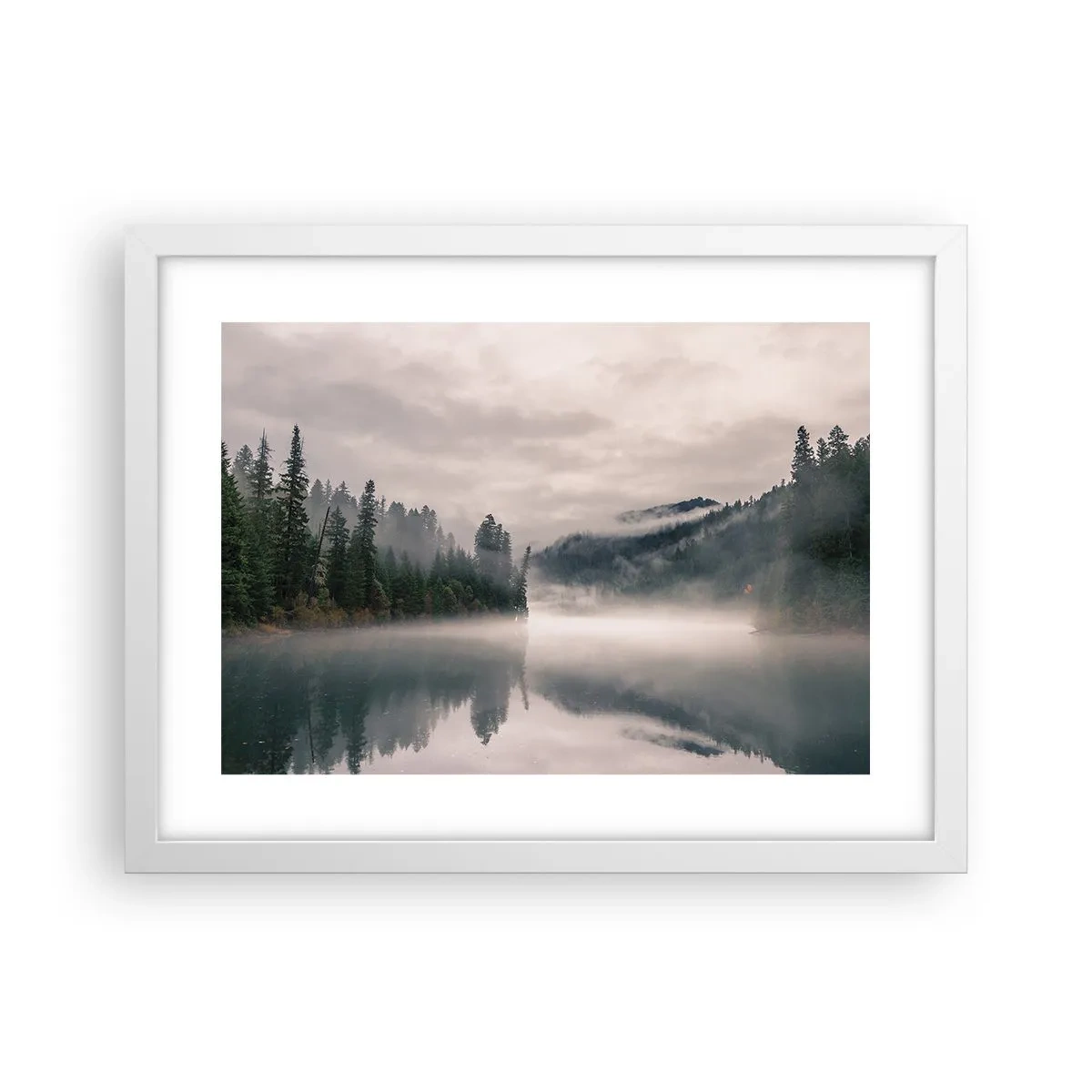 Poszter fekete keretben - Ábrándosan, ködben - 40x30 cm